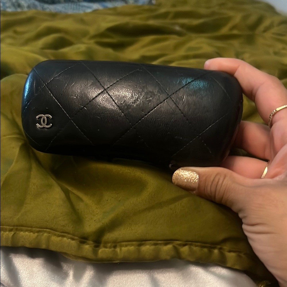Chanel Black Quilted Sunglasses Case